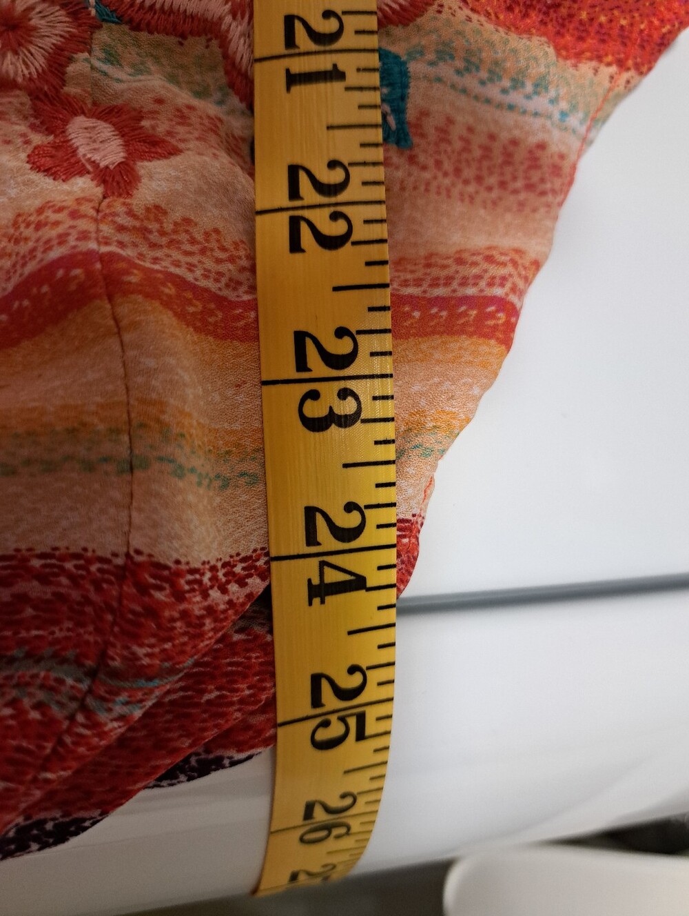 Savanna Jane Coral, Teal & Yellow Striped Embroidered Sundress - Picture 6 of 9